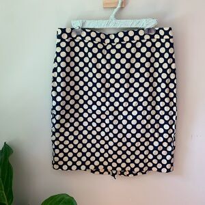 J. Crew polka dot “The Pencil Skirt”